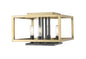 Z-Lite - 456F-OBR-BRZ - Four Light Flush Mount - Quadra - Olde Brass / Bronze