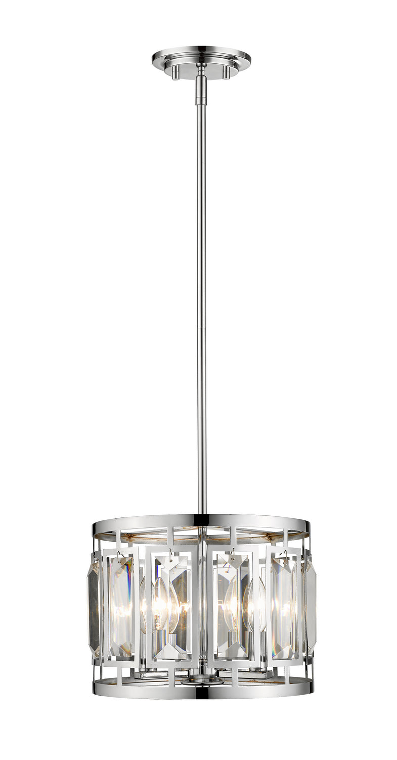 Z-Lite - 6007-11CH - Three Light Pendant - Mersesse - Chrome