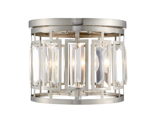 Z-Lite - 6007F-BN - Three Light Flush Mount - Mersesse - Brushed Nickel