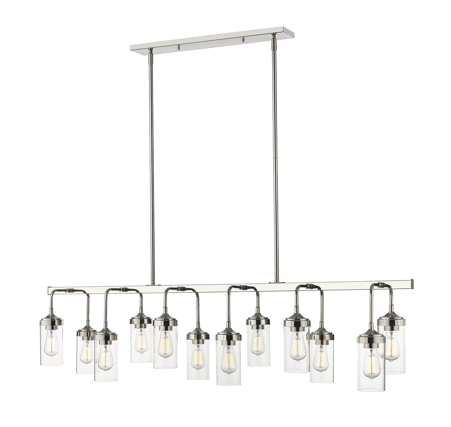 Z-Lite - 617-12L-PN - 12 Light Linear Chandelier - Calliope - Polished Nickel