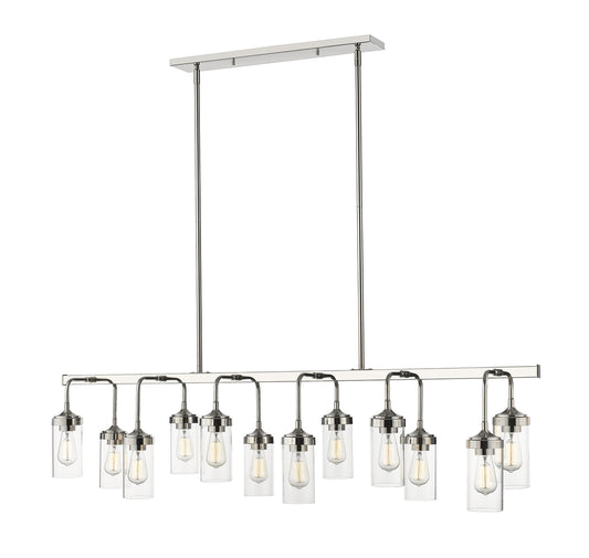 Z-Lite - 617-12L-PN - 12 Light Linear Chandelier - Calliope - Polished Nickel