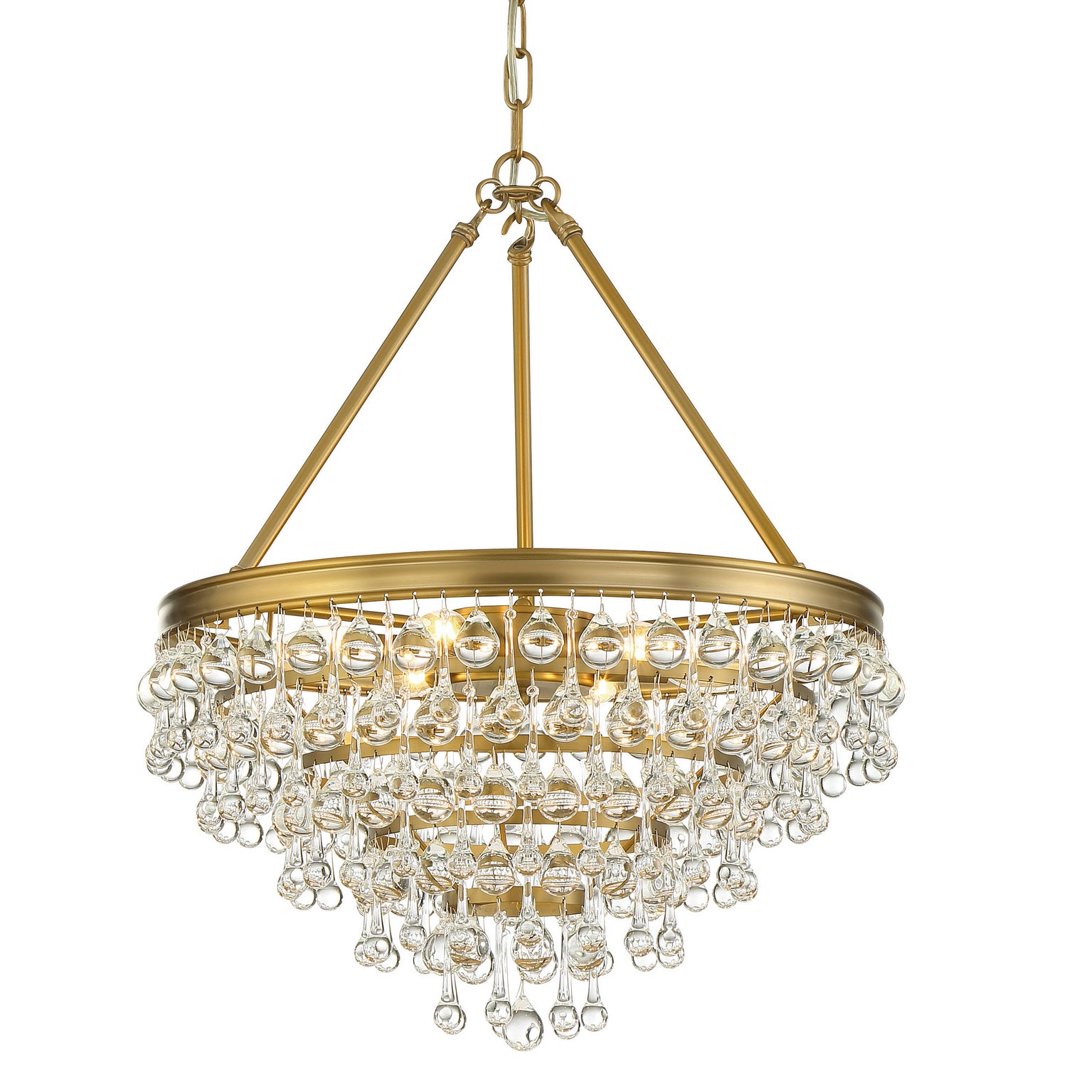 Crystorama - 136-VG - Six Light Chandelier - Calypso - Vibrant Gold