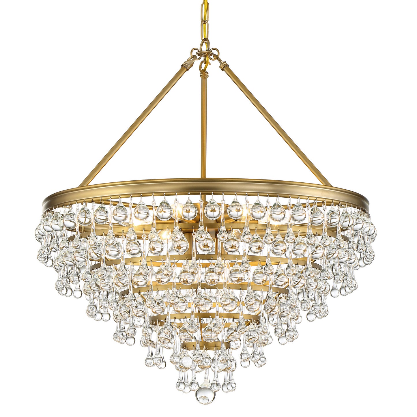 Crystorama - 137-VG - Eight Light Chandelier - Calypso - Vibrant Gold