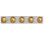 Crystorama - 508-GA-SA - Five Light Bathroom Vanity - Broche - Antique Gold + Antique Silver