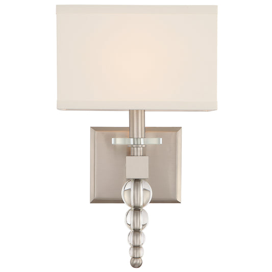 Crystorama - CLO-8892-BN - One Light Wall Sconce - Clover - Brushed Nickel