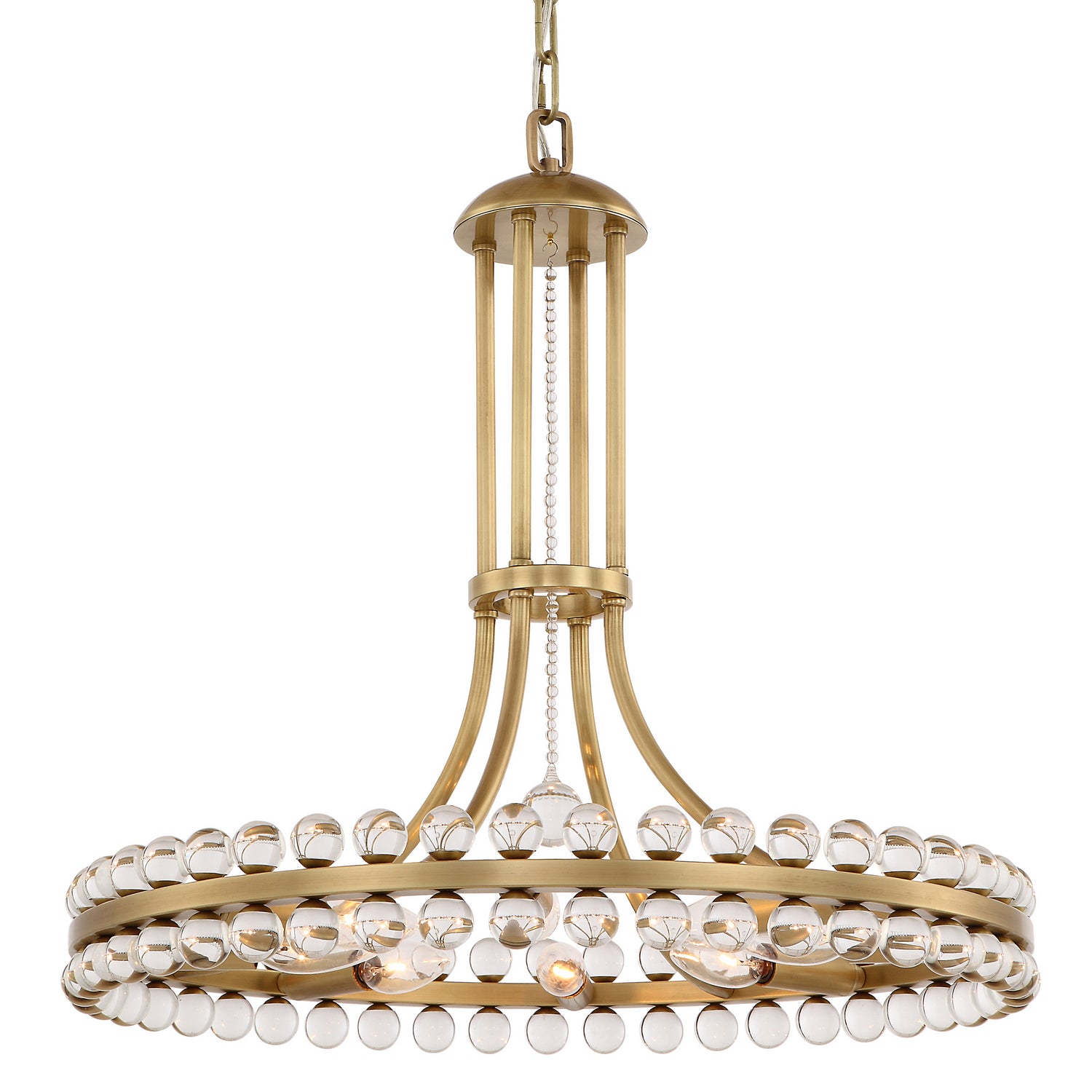 Crystorama - CLO-8898-AG - Eight Light Chandelier - Clover - Aged Brass