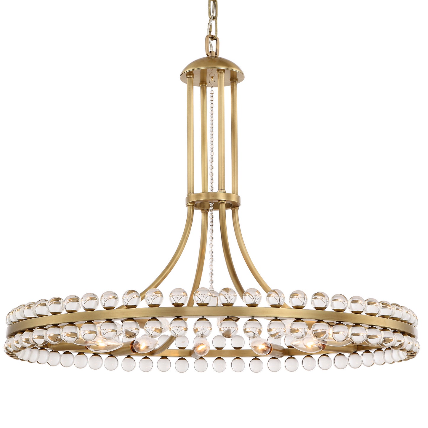 Crystorama - CLO-8899-AG - 12 Light Chandelier - Clover - Aged Brass