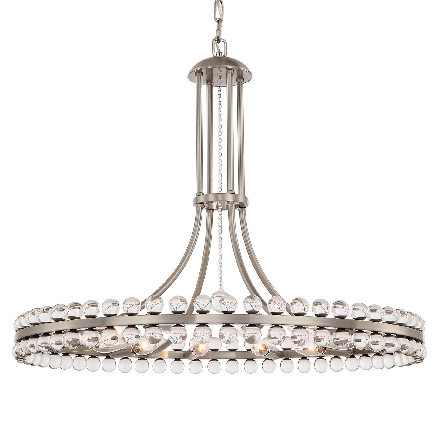 Crystorama - CLO-8899-BN - 12 Light Chandelier - Clover - Brushed Nickel