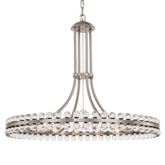 Crystorama - CLO-8899-BN - 12 Light Chandelier - Clover - Brushed Nickel