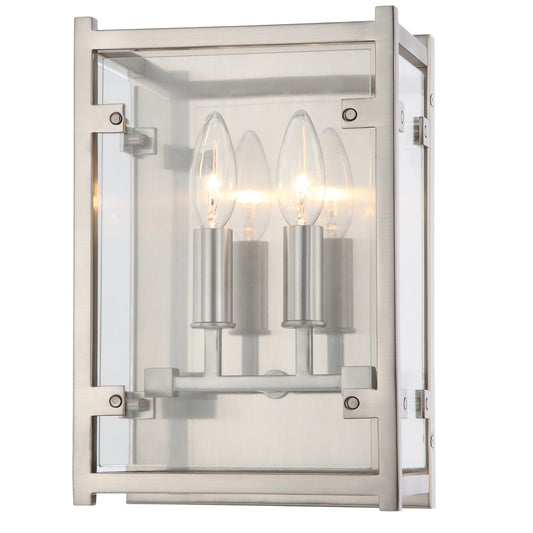 Crystorama - DAN-8792-BN - Two Light Wall Sconce - Danbury - Brushed Nickel