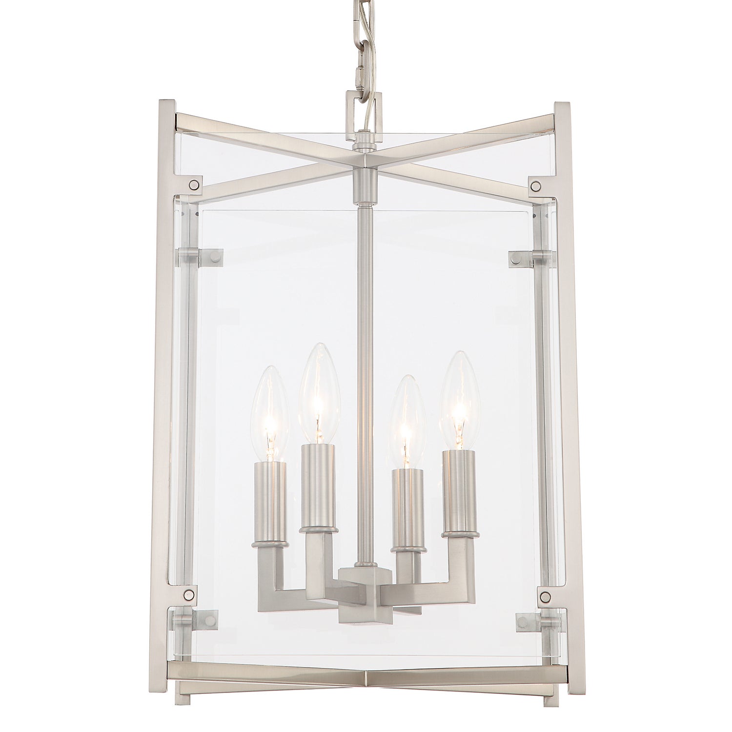 Crystorama - DAN-8796-BN - Four Light Chandelier - Danbury - Brushed Nickel