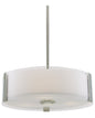 DVI Lighting - DVP14506SN-SSOP - Three Light Pendant - Zurich - Satin Nickel With Silk Screened Opal Glass