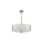 DVI Lighting - DVP14508CH-SSOP - Three Light Pendant - Zurich - Chrome With Silk Screened Opal Glass