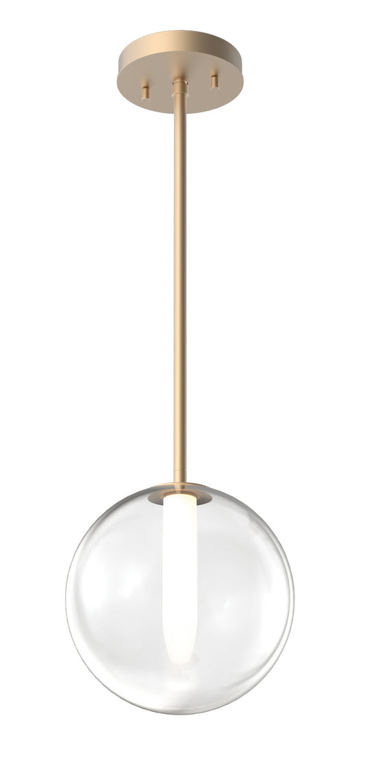 DVI Lighting - DVP27010VBR-CL - One Light Pendant - Courcelette - Venetian Brass With Clear Glass