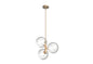 DVI Lighting - DVP27023VBR-CL - Three Light Pendant - Courcelette - Venetian Brass With Clear Glass