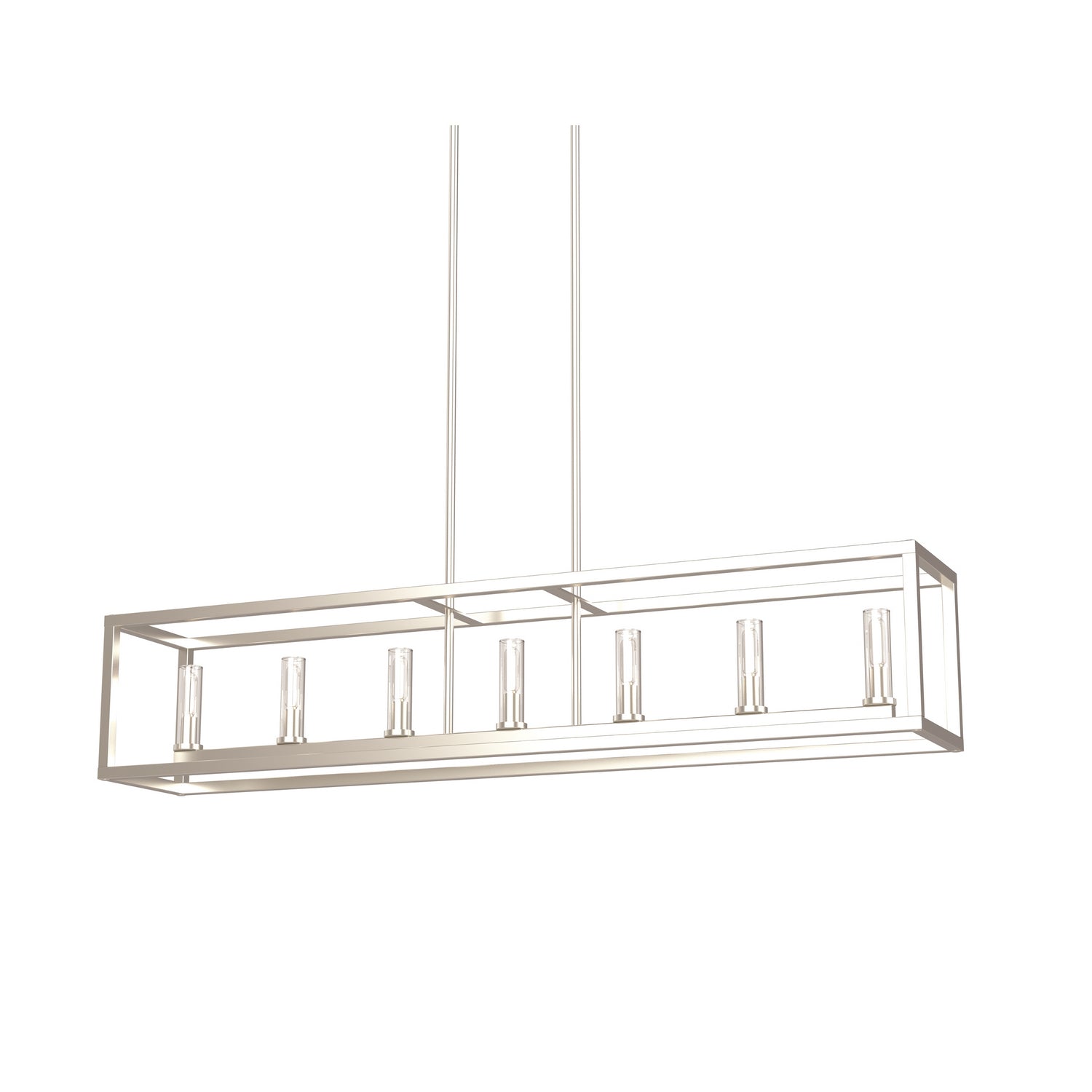 DVI Lighting - DVP28104MF+BN-CL - Seven Light Linear Pendant - Sambre - Multiple Finishes And Buffed Nickel With Clear Glass