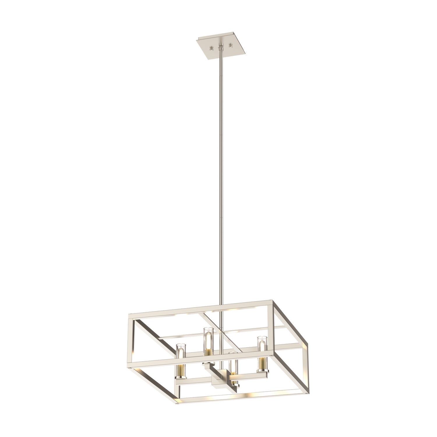 DVI Lighting - DVP28120MF+BN-CL - Four Light Pendant - Sambre - Multiple Finishes And Buffed Nickel With Clear Glass