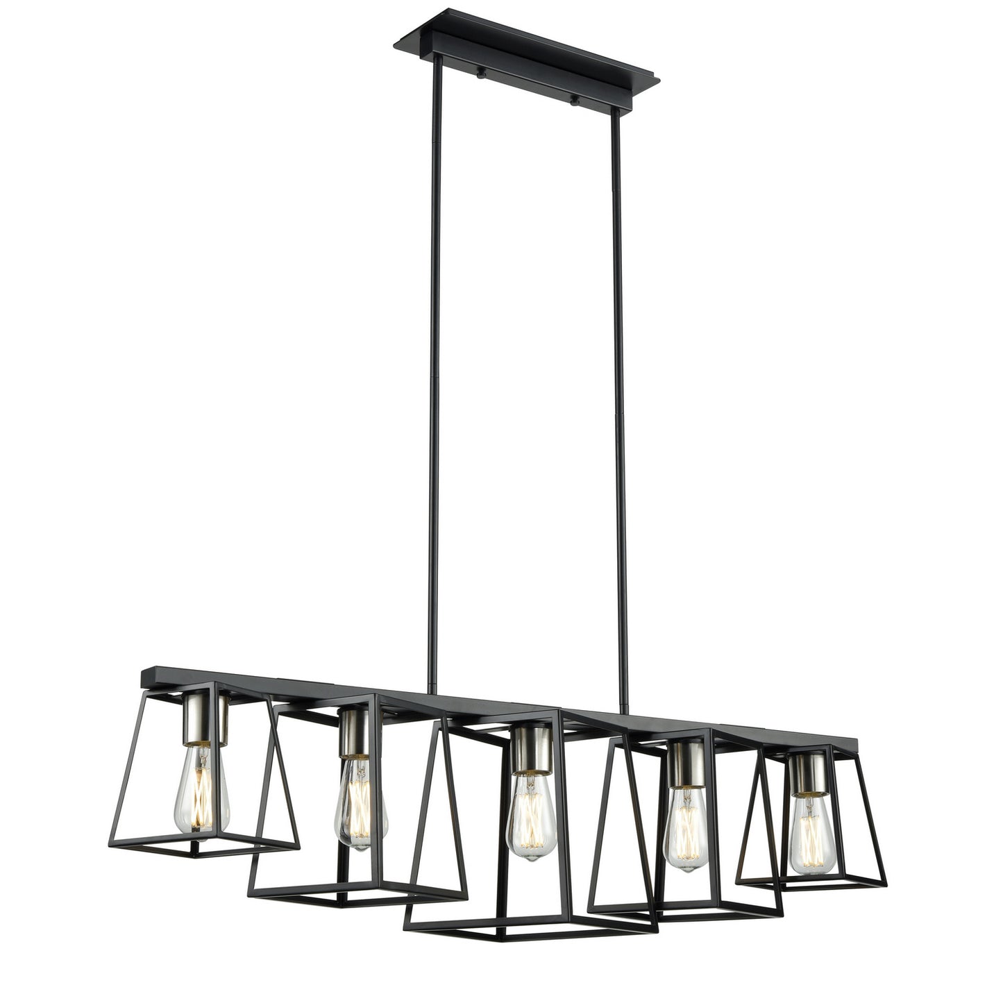 DVI Lighting - DVP29004MF+EB - Five Light Linear Pendant - Cape Breton - Multiple Finishes And Ebony