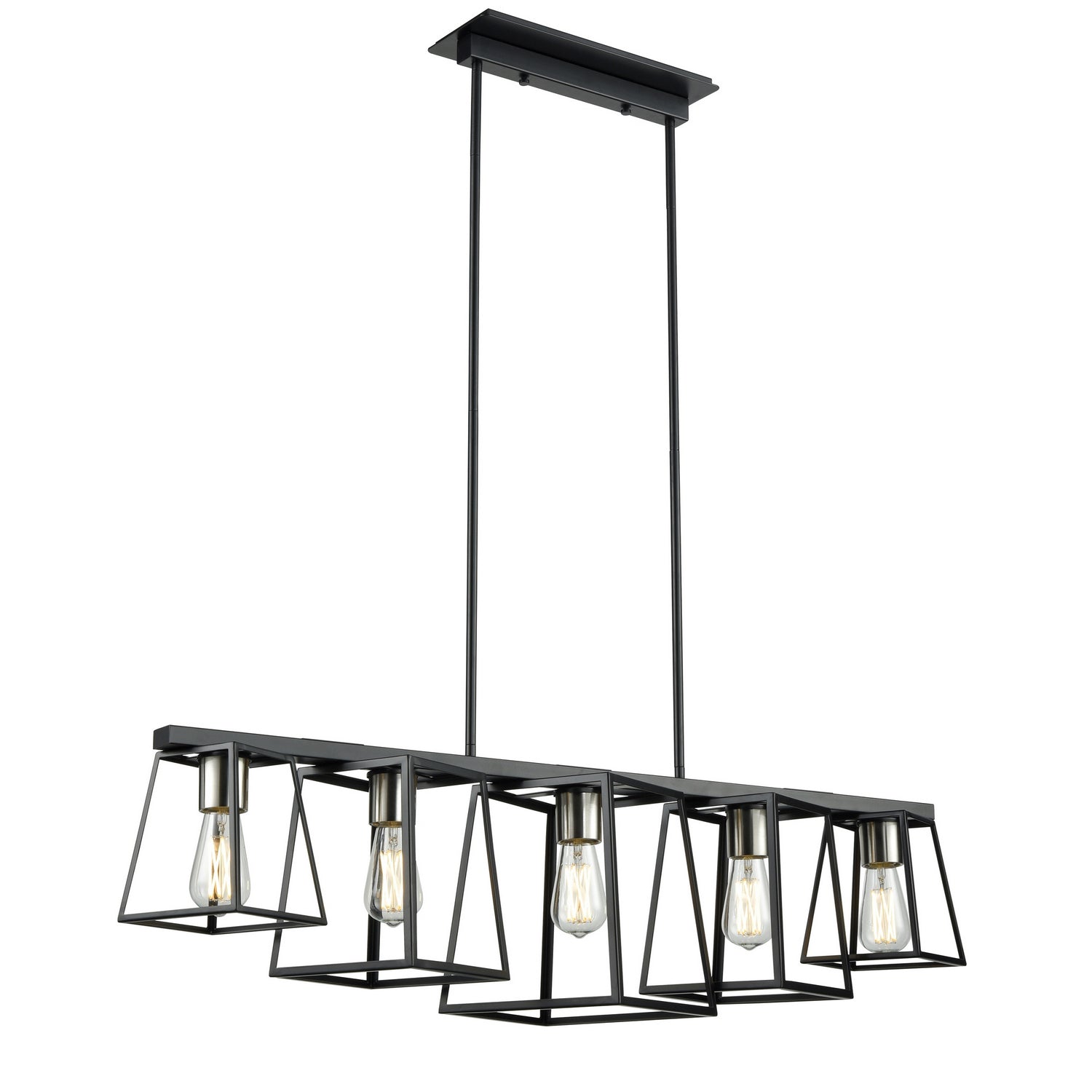 DVI Lighting - DVP29004MF+EB - Five Light Linear Pendant - Cape Breton - Multiple Finishes And Ebony