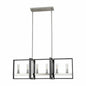 DVI Lighting - DVP30202SN+GR-CL - Six Light Linear Pendant - Blairmore - Satin Nickel And Graphite With Clear Glass