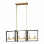 DVI Lighting - DVP30202VBR+GR-CL - Six Light Linear Pendant - Blairmore - Venetian Brass And Graphite With Clear Glass