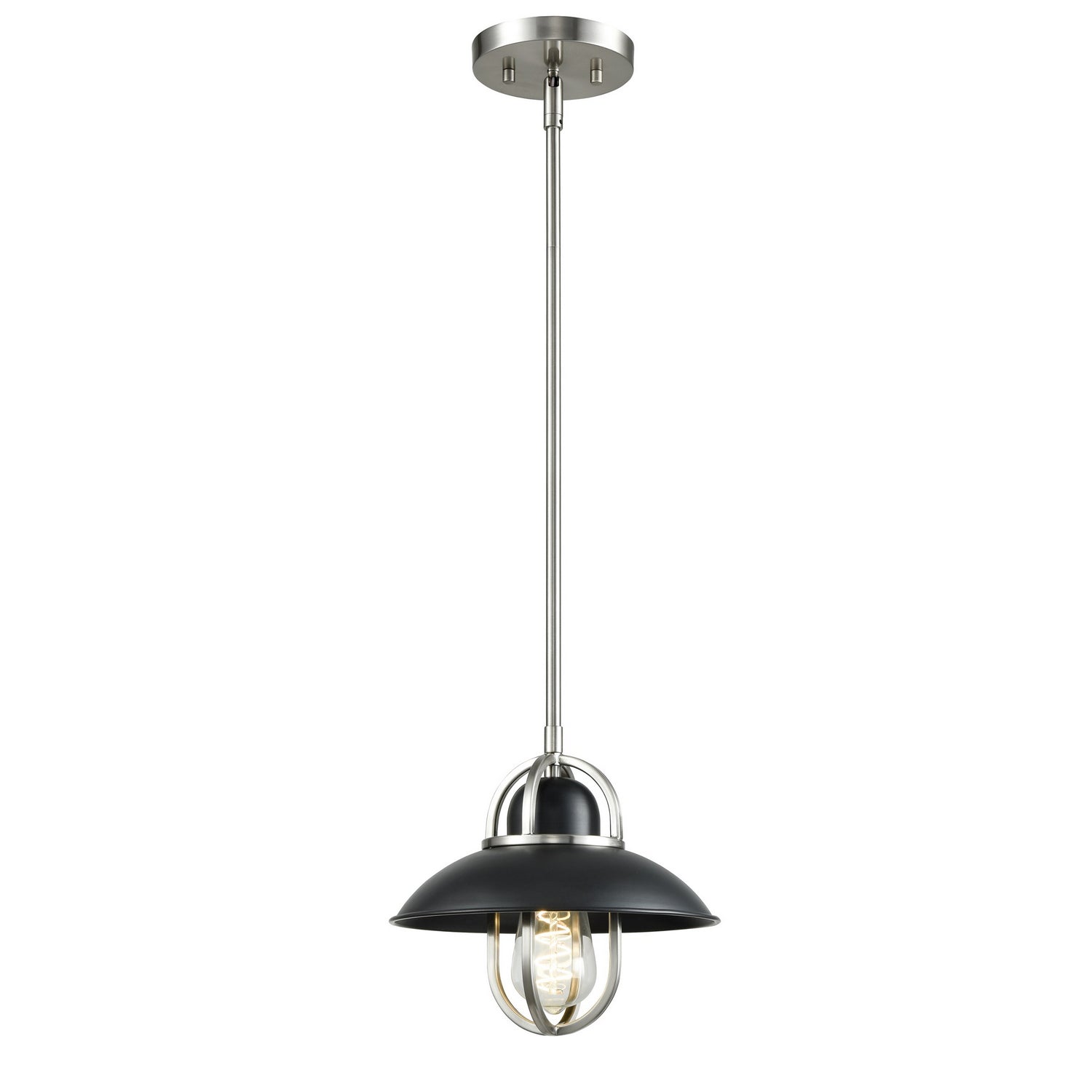 DVI Lighting - DVP31021GR+SN - One Light Mini-Pendant - Peggy'S Cove - Graphite And Satin Nickel
