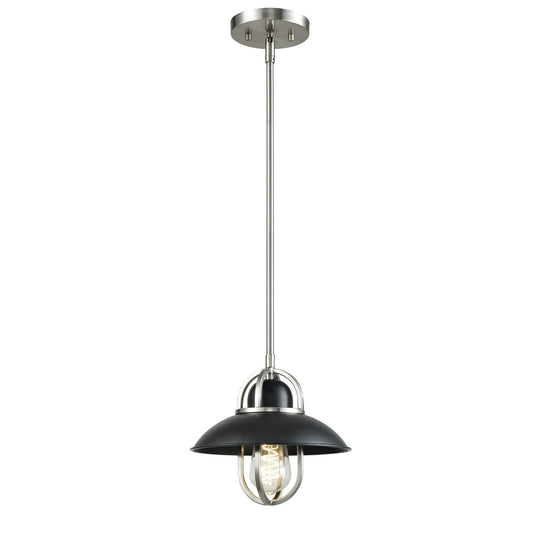 DVI Lighting - DVP31021GR+SN - One Light Mini-Pendant - Peggy'S Cove - Graphite And Satin Nickel