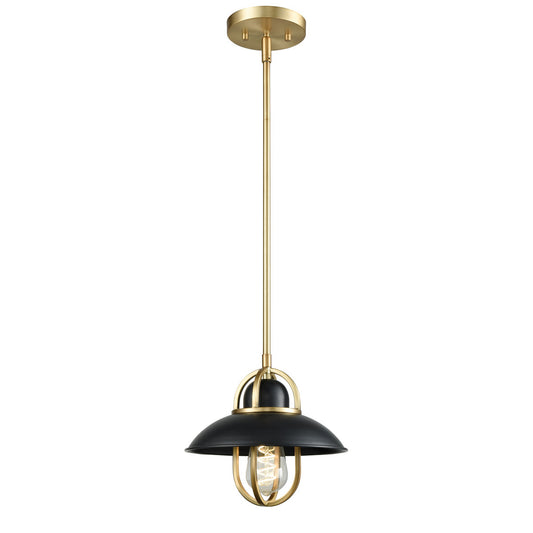 DVI Lighting - DVP31021GR+VBR - One Light Mini-Pendant - Peggy'S Cove - Graphite And Venetian Brass