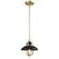 DVI Lighting - DVP31021GR+VBR - One Light Mini-Pendant - Peggy'S Cove - Graphite And Venetian Brass