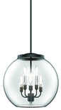 DVI Lighting - DVP35049MF+GR-CL - Six Light Foyer Pendant - Frontenac - Multiple Finishes And Graphite With Clear Glass