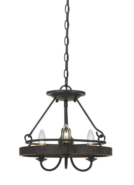 Cal Lighting - FX-3518-3 - Three Light Pendant - Helena - Texture Gray With Moroccan Bronze