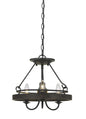 Cal Lighting - FX-3518-3 - Three Light Pendant - Helena - Texture Gray With Moroccan Bronze