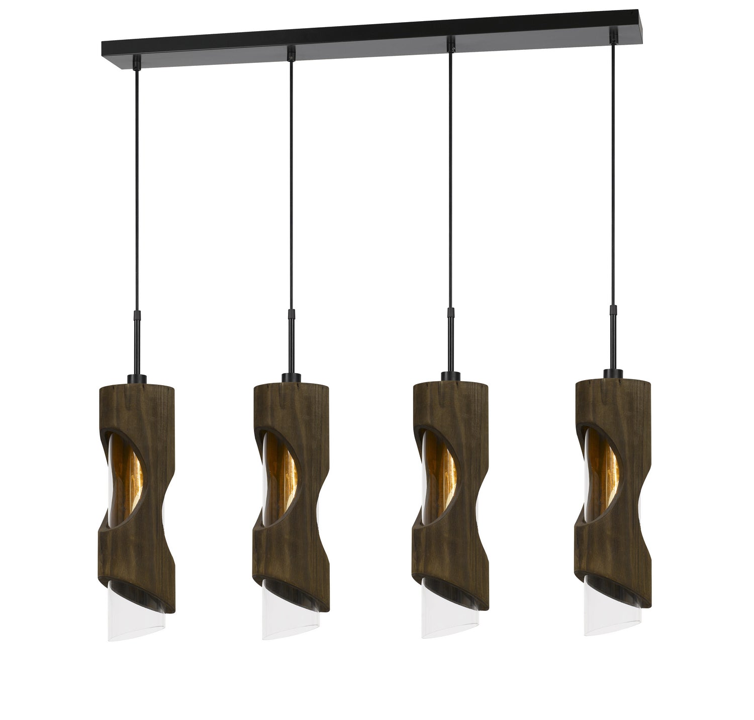 Cal Lighting - FX-3669-4 - Four Light Island Pendant - Zamora - Smoky Wood