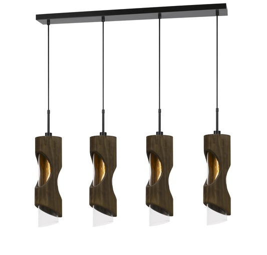 Cal Lighting - FX-3669-4 - Four Light Island Pendant - Zamora - Smoky Wood