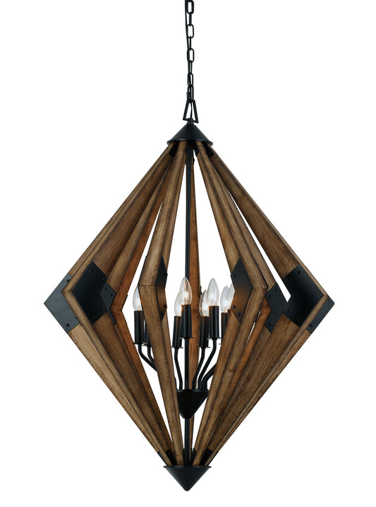 Cal Lighting - FX-3679-9 - Nine Light Chandelier - Arezzo - Wood