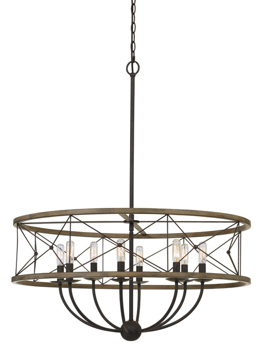 Cal Lighting - FX-3685-8 - Eight Light Pendant - Modica - Distress Ivory/Iron