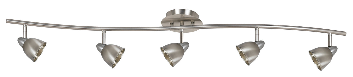 Cal Lighting - SL-954-5-BS/CBS - Five Light Pendant - Serpentine - Brushed Steel