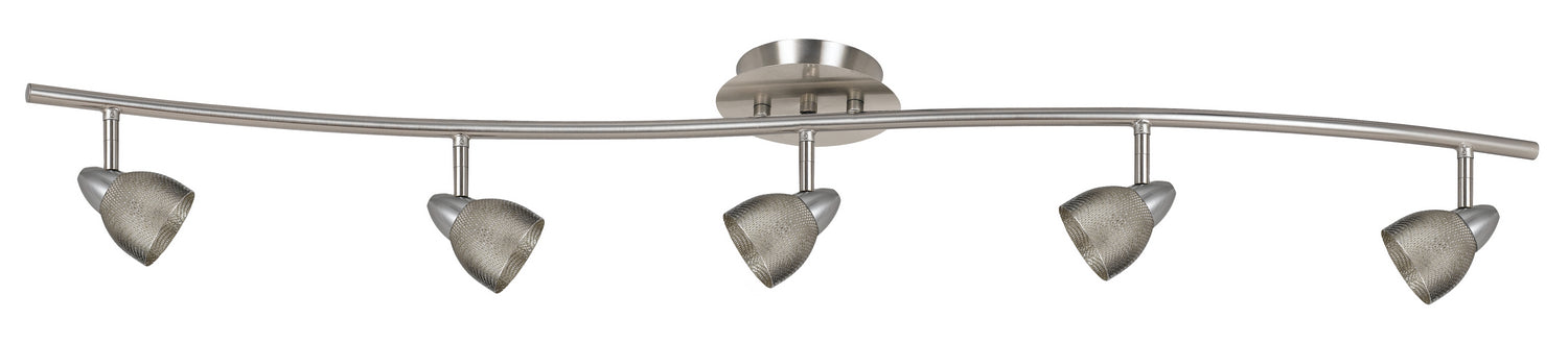 Cal Lighting - SL-954-5-BS/MBS - Five Light Pendant - Serpentine - Brushed Steel