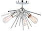 Vaxcel - C0163 - Three Light Semi Flush Mount - Estelle - Polished Nickel