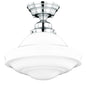 Vaxcel - C0176 - One Light Semi Flush Mount - Huntley - Satin Nickel