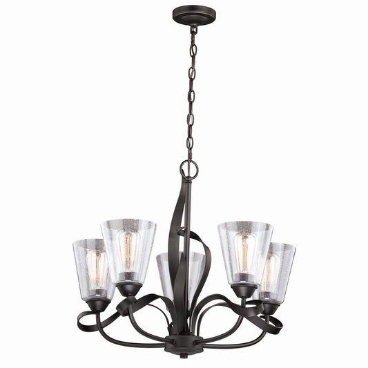 Vaxcel - H0185 - Five Light Chandelier - Cinta - Oil Rubbed Bronze