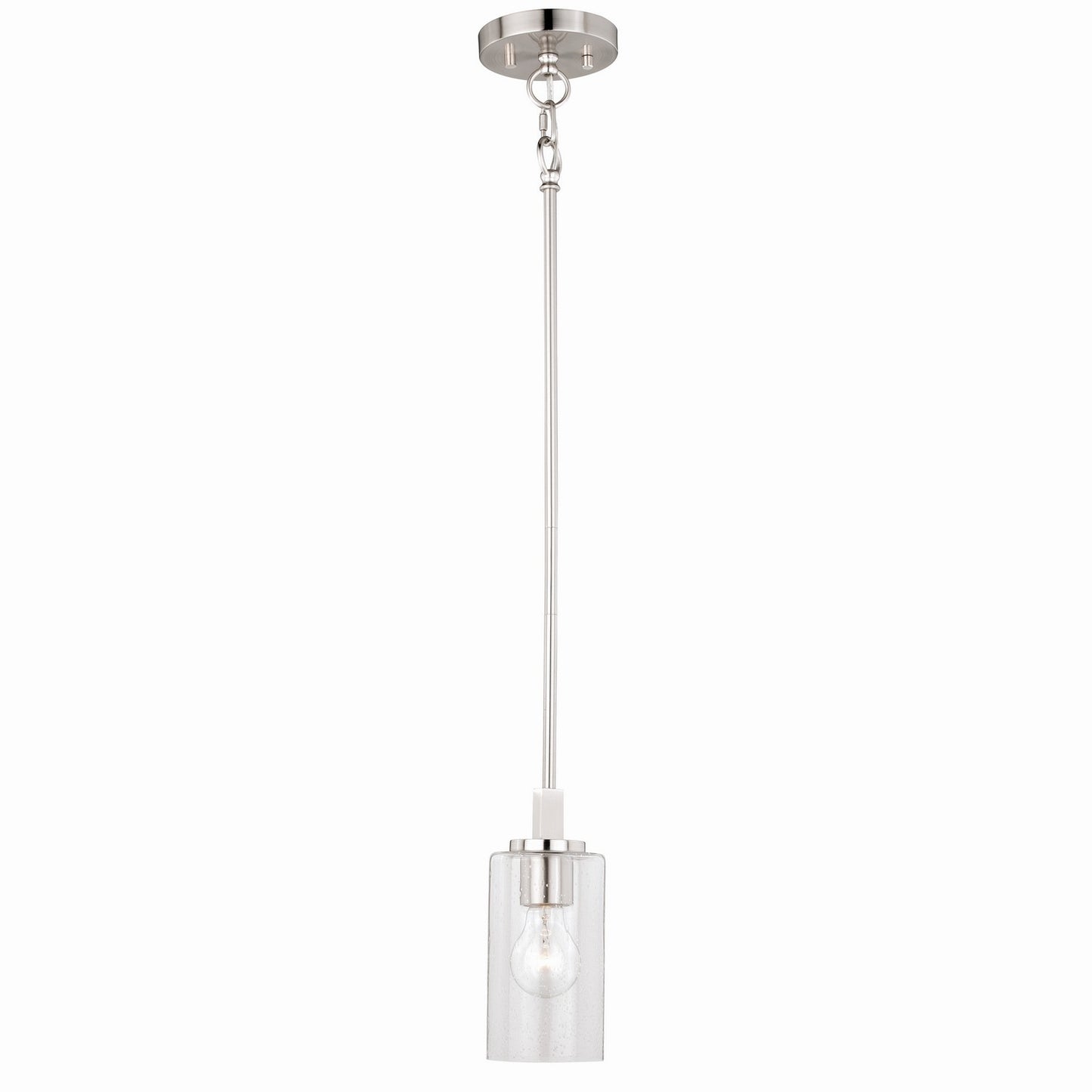 Vaxcel - P0239 - One Light Mini Pendant - Addison - Satin Nickel