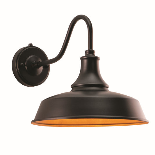 Vaxcel - T0367 - One Light Outdoor Wall Mount - Dorado - Dark Bronze and Light Gold