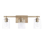 Capital Lighting - 128531AD-449 - Three Light Vanity - Greyson - Aged Brass