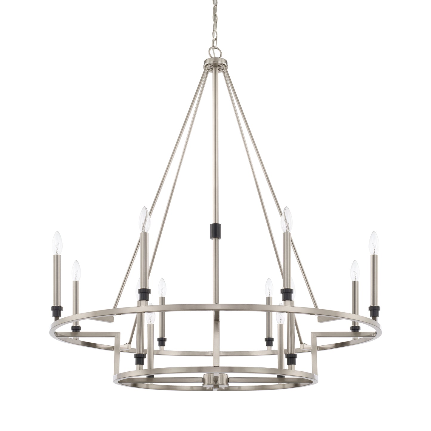 Capital Lighting - 425201BT - 12 Light Chandelier - Tux - Black Tie