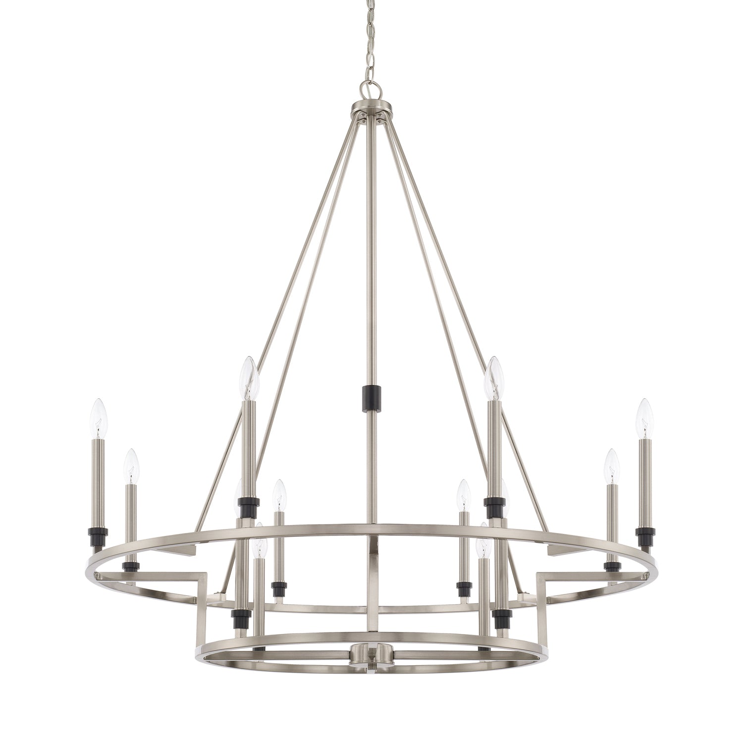 Capital Lighting - 425201BT - 12 Light Chandelier - Tux - Black Tie