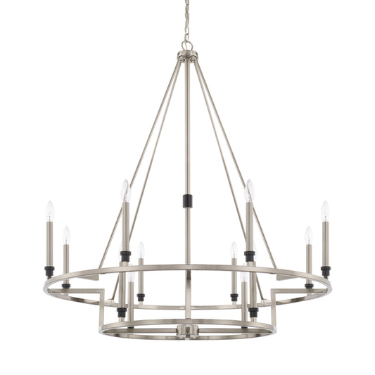 Capital Lighting - 425201BT - 12 Light Chandelier - Tux - Black Tie