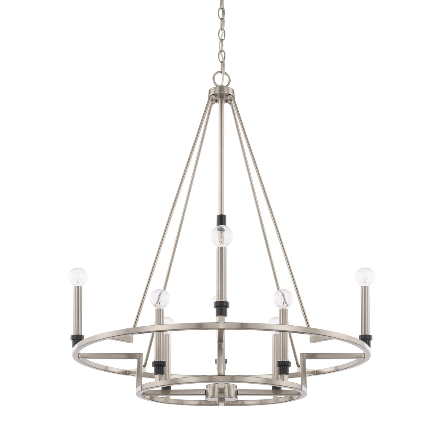 Capital Lighting - 425281BT - Eight Light Chandelier - Tux - Black Tie