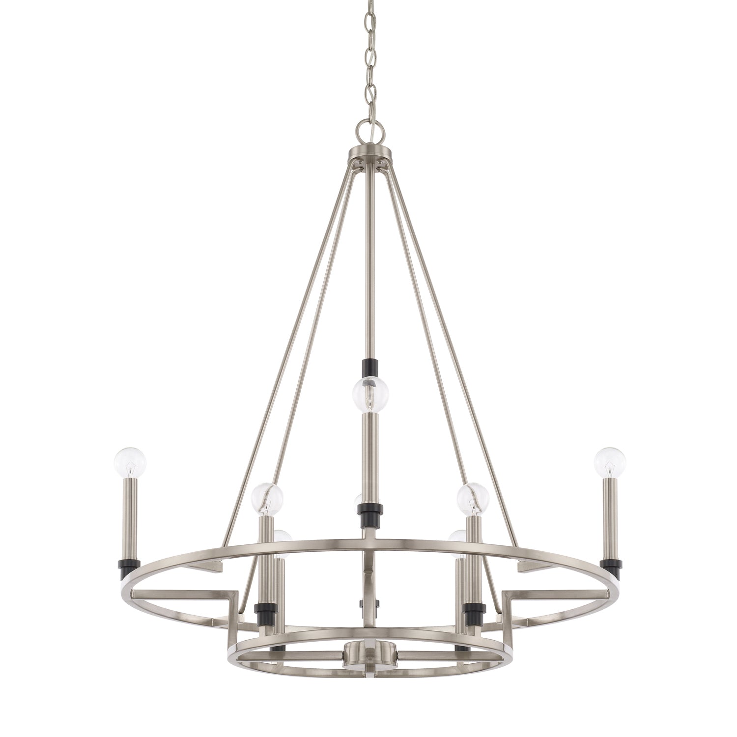 Capital Lighting - 425281BT - Eight Light Chandelier - Tux - Black Tie