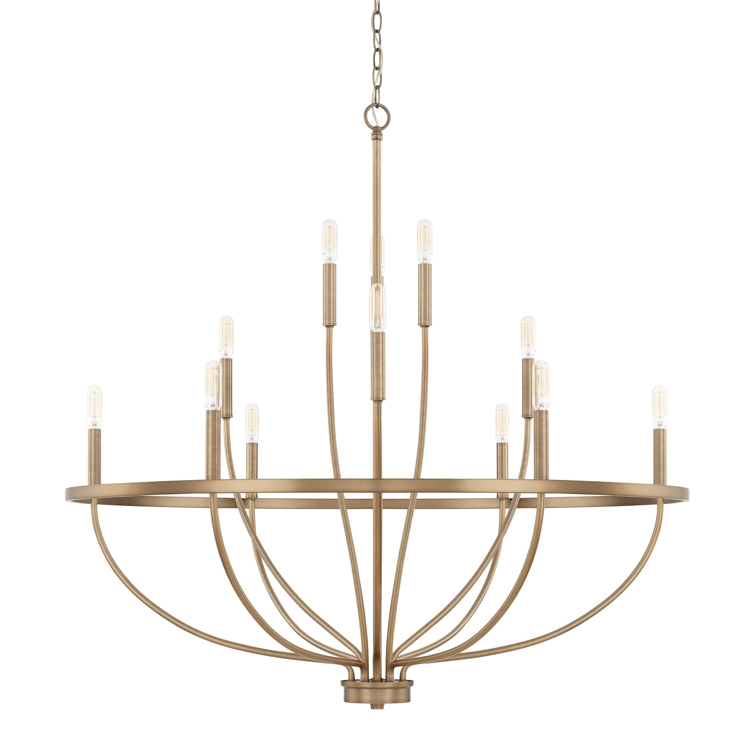 Capital Lighting - 428501AD - 12 Light Chandelier - Greyson - Aged Brass